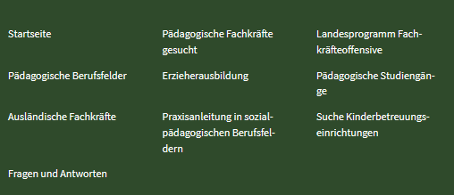 Menüführung im Footer